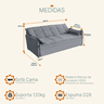 Sofá Cama 2,00m 3 Lugares Suede Vienna Cinza - 7