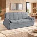 Ver imagem 1 de Sofá Cama 2,00m 3 Lugares Suede Vienna Cinza