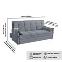 Ver imagem 7 de Sofá Cama 2,00m 3 Lugares Suede Vienna Cinza