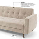 Ver imagem 6 de Sofá 3 Lugares Suede Escritório e Recepção Vitrola Bege