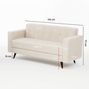 Ver imagem 3 de Sofá para Sala de Estar 3 Lugares Vitrola 