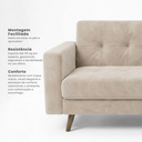 Ver imagem 5 de Sofá 3 Lugares Suede Escritório e Recepção Vitrola Bege