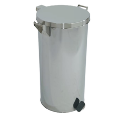 Lixeira Pedal e Alça 80l em Aço Inox 40x70 - 1