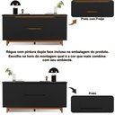 Ver imagem 6 de Balcão Buffet Flow 2 Portas 2 Gavetas Pés Madeira Maciça 163cm Ej Móveis