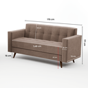 Ver imagem 3 de Sofá Vitrola 3 Lugares Suede