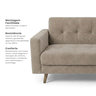 Sofá 3 Lugares Suede Escritório e Recepção Vitrola - 5