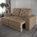 Ver imagem 2 de Sofá Retrátil e Reclinável 3 Lugares 1,80m Verona Suede Capuccino Mamflex