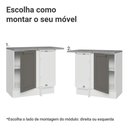 Ver imagem 4 de Balcão de Canto 1 Porta Branco/cinza Vik Madesa Branco/cinza