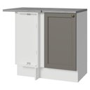 Ver imagem 1 de Balcão de Canto 1 Porta Branco/cinza Vik Madesa Branco/cinza