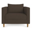 Ver imagem 3 de Poltrona Decorativa Helena Linho Marrom Dal Poz Estofados