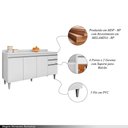 Ver imagem 3 de Conjunto Balcão de Cozinha com Tampo Dodoma Mdp/bp Branco G96 - Gran Belo