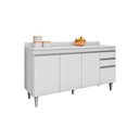 Ver imagem 2 de Conjunto Balcão de Cozinha com Tampo Dodoma Mdp/bp Branco G96 - Gran Belo