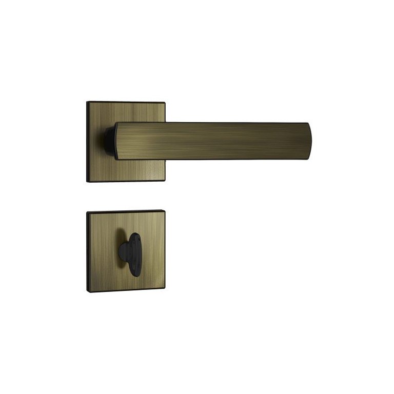 Fechadura Banheiro 823/35 Roseta Quadrada Broca 40mm Antique Stam