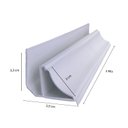 Ver imagem 2 de Meia Cana Revestimento PVC 3,8CMX3M Branco/Gelo Bariri