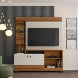 Estante Home para TV até 50 Polegadas 2 Portas 4 Prateleiras Alagoas 
