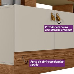 Estante Home para TV até 50 Polegadas 2 Portas 4 Prateleiras Alagoas  - 5