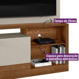 Estante Home para TV até 50 Polegadas 2 Portas 4 Prateleiras Alagoas  - 6