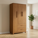 Ver imagem 2 de Guarda Roupa Slim 3 Portas 2 Gavetas Cinamomo Formimóveis