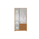 Ver imagem 3 de Guarda Roupa Slim 3 Portas 2 Gavetas Cinamomo Formimóveis