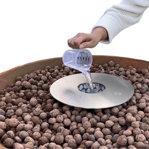 Lareira Tacho Aço Carbono Oxidado60 Cm Queimador Inox 30cm