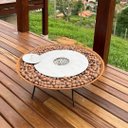 Ver imagem 4 de Lareira Tacho Aço Carbono Oxidado60 Cm Queimador Inox 30cm