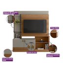 Ver imagem 7 de Estante Home para TV até 50 Polegadas 2 Portas 4 Prateleiras Alagoas Linea Brasil