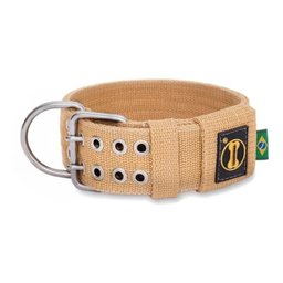 Coleira Cachorro Grande Forte Coleira Amorosso Cor Areia:GG - 1