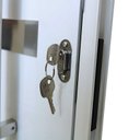 Ver imagem 4 de Porta Pivotante de Alumínio Branco Com Friso e Puxador CMC Classic - Lado Direito - 2.10(A)X0.90(L)