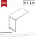 Ver imagem 2 de Mesa Auxiliar Simples Pé Quadro 0,90m Workstart Nogal Sevilha/Preto 24419