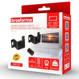 Suporte Fixo Universal para Tv de Led, Lcd, Plasma, 3d e Smart Tv de 10" a 100" em Aço Carbono Sbru7 - 4
