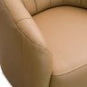 Poltrona Decorativa Orgânica Giratória Jamal L06 Couro Caramelo - Lyam Decor - 9