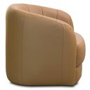 Ver imagem 6 de Poltrona Decorativa Orgânica Giratória Jamal L06 Couro Caramelo - Lyam Decor