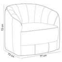 Ver imagem 4 de Poltrona Decorativa Orgânica Giratória Jamal L06 Couro Caramelo - Lyam Decor