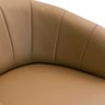 Poltrona Decorativa Orgânica Giratória Jamal L06 Couro Caramelo - Lyam Decor - 10