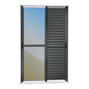 Ver imagem 1 de Porta Correr Venez. 3F.Móv.210 x 150 Elite c/Fecho Autom V.Ref.Mix Preto Brimak