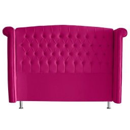 Cabeceira de Cama Box Toquio Casal 140 Cm Suede Rosa Pink Eli Móveis e Decoração - 2