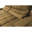 Ver imagem 6 de Sofá Retrátil Reclinável Supremo 2,70m Suede Velut Bege Molas no Assento - King House