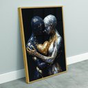 Ver imagem 2 de Quadro Decorativo a Conexão entre Almas Dourado Prata Sala Quarto Casa Escritório