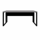 Ver imagem 3 de Escrivaninha Office sem Gavetas MDP 150cm Cinza Sagrado com Preto