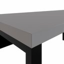 Ver imagem 7 de Escrivaninha Office sem Gavetas MDP 150cm Cinza Sagrado com Preto