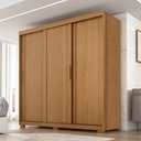Ver imagem 7 de Guarda Roupa Casal Confort 3 Portas com Cômoda Primordial Max 4 Gavetas Cinamomo Fosco-Zanzini