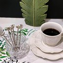 Ver imagem 5 de Kit 10 Porta Talheres de Cristal Mesa Posta para Colher de Cafe e Chá 8,5cm Dublin