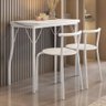 Conjunto Sala de Jantar Palermo Branco Mesa e 2 Banquetas Carraro - 1