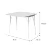 Conjunto Sala de Jantar Palermo Branco Mesa e 2 Banquetas Carraro - 3