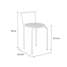 Conjunto Sala de Jantar Palermo Branco Mesa e 2 Banquetas Carraro - 2 Conjunto Sala de Jantar Palermo Branco Mesa e 2 Banquetas Carraro - 2