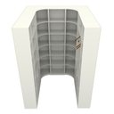 Ver imagem 1 de Kit Closet Armário Colmeia Cabideiro M47 Loja Quarto Roupa - Branco