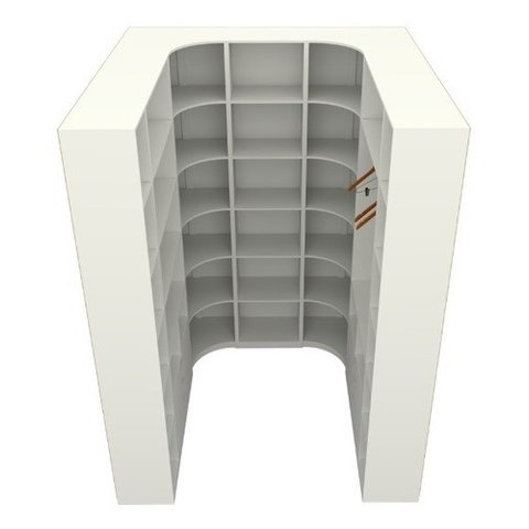 Kit Closet Armário Colmeia Cabideiro M47 Loja Quarto Roupa - Branco