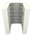 Ver imagem 1 de Kit Closet Armário Colmeia Cabideiro M47 Loja Quarto Roupa - Branco