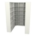 Ver imagem 3 de Kit Closet Armário Colmeia Cabideiro M47 Loja Quarto Roupa - Branco