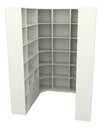 Ver imagem 3 de Kit Closet Armário Colmeia Cabideiro M47 Loja Quarto Roupa - Branco